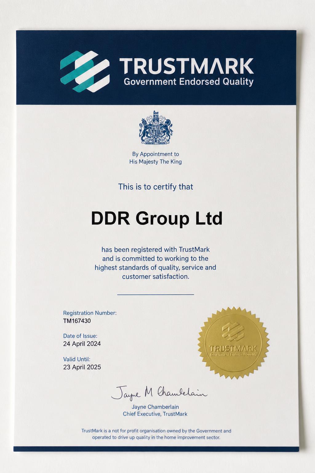 Certificate (available on request)