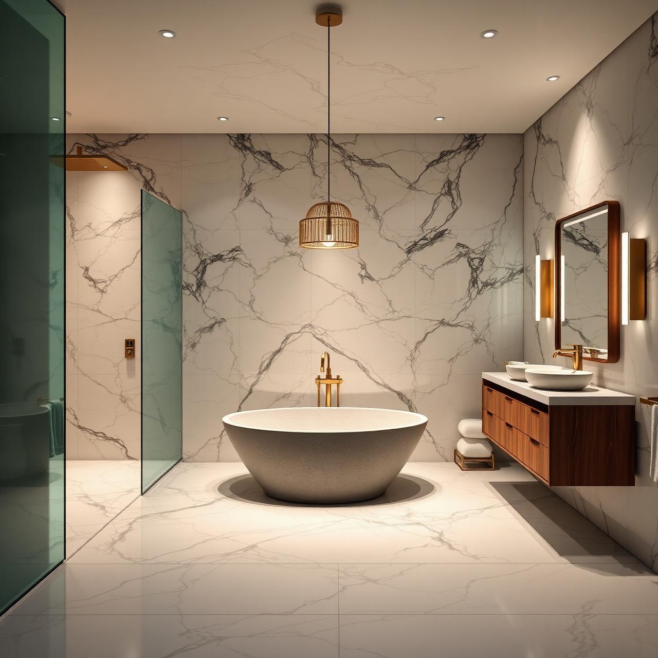 Calacatta Marble Bathroom