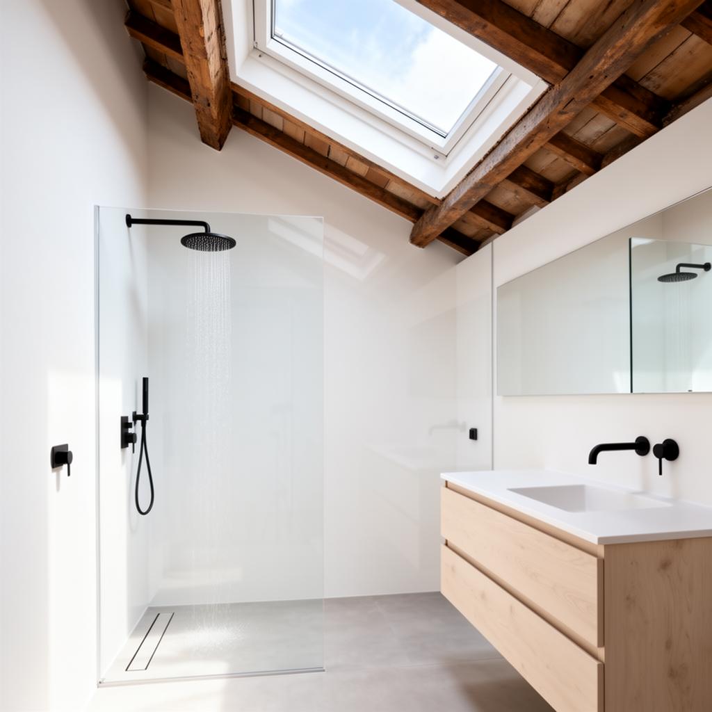 DDR Group high-end bathroom installation, Loft ensuite, Fulham